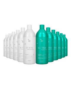 Kit 6 Escovas Progressivas Zap All Time Orgânica + 6 Shampoos Detox 1 Litro