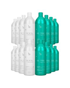 Kit 8 Escovas Progressivas Zap All Time Orgânica + 8 Shampoos Detox 1 Litro