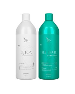 Kit Escova Progressiva Zap All Time Orgânica + Shampoo Detox 1 Litro