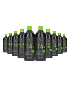 Kit 10 Escovas Progressivas Zap Cacau & Aloe Vera Passo Único 1 Litro