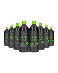 Kit 8 Escovas Progressivas Zap Cacau & Aloe Vera Passo Único 1 Litro