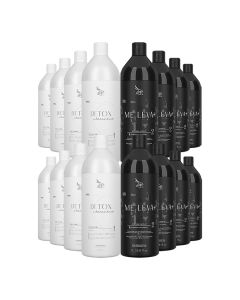 Kit 8 Escovas Progressivas Zap Me Leva Black + 8 Shampoos Detox 1litro