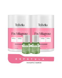Combo 2kg Máscara Capilar To Bella Pós Milagroso + 2 Oléos e 2 Espátulas