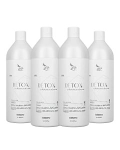 Kit 4 Shampoo Anti-resíduos Detox Zap Limpeza Profunda 1 Litro