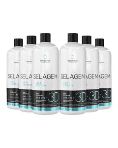 Kit 6 Selagem 3d Borabella Semi Definitiva Orgânica sem Formol 1 Litro
