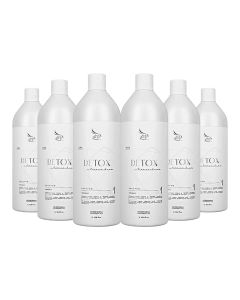 Kit 6 Shampoo Anti-resíduos Detox Zap Limpeza Profunda 1 Litro