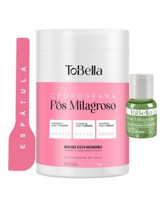 Máscara Cronograma Capilar To Bella Pós Milagroso 1kg + Oléo e Espátula