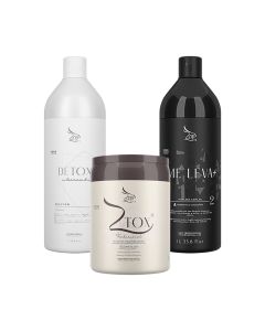 Kit Escova Progressiva Zap Me Leva + Shampoo Detox 1 Litro + Máscara Óleo de Mecadâmia & Chia 950g